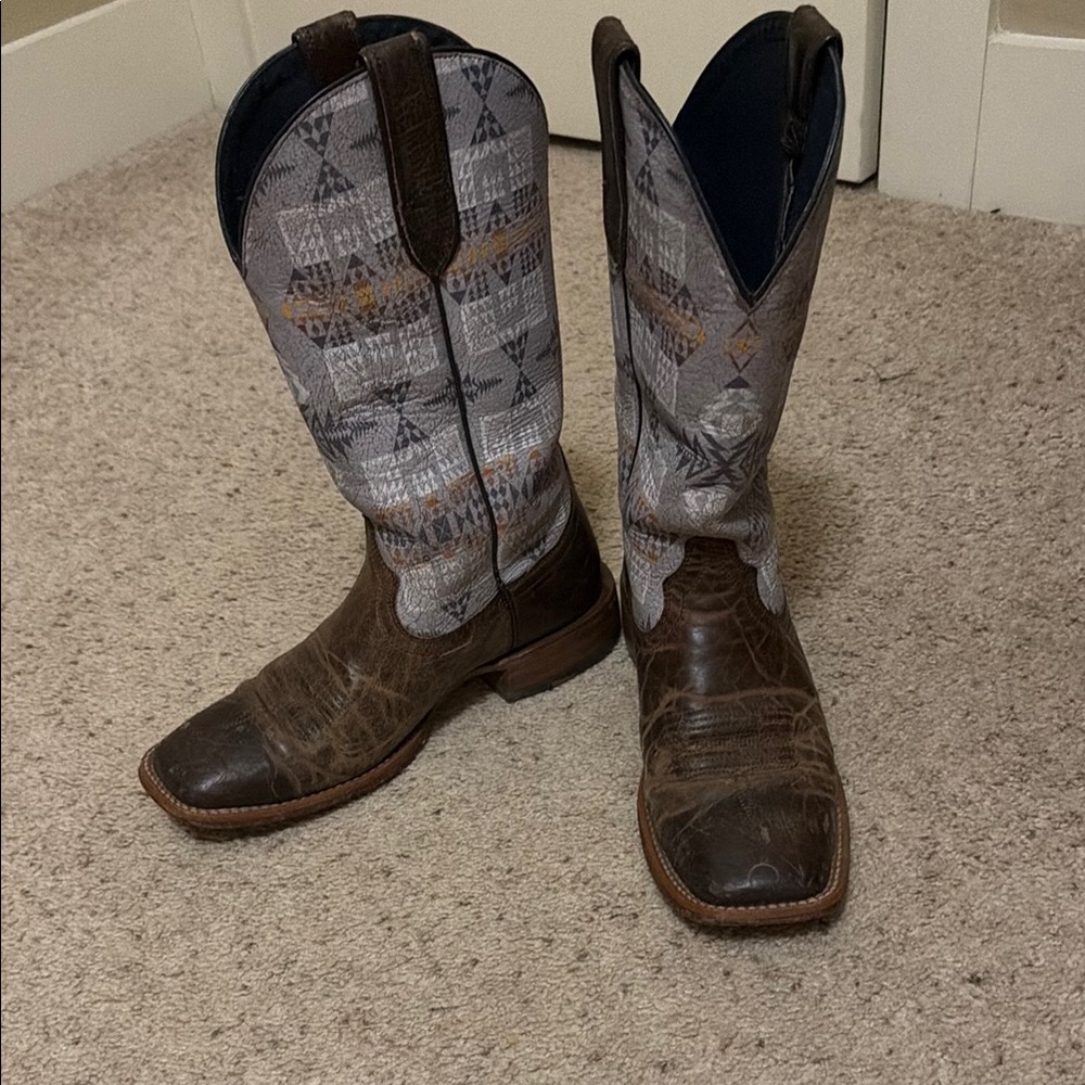 Ariat Brown and Gray Western Boots